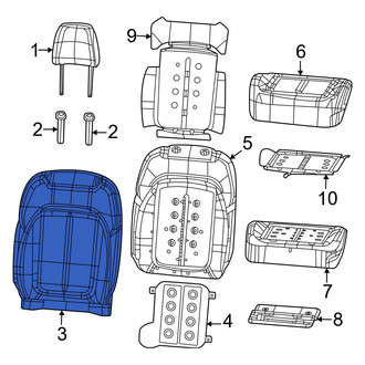 Jeep OE - Front Left Seat Back Cushion Cover