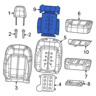 Jeep OE - Front Left Upper Climate Controlled Seat Duct