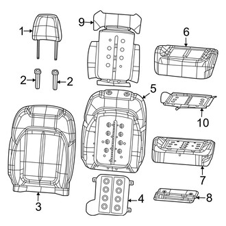 Jeep OE - Seats & Tracks - Driver Seat Components (Covers & Pads)