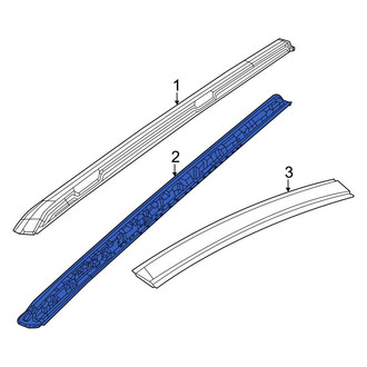 Jeep OE - Left Roof Luggage Carrier Side Rail
