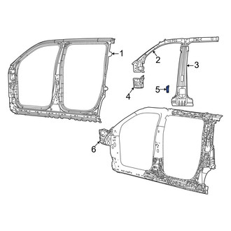 Jeep OE - Left Body B-Pillar Reinforcement