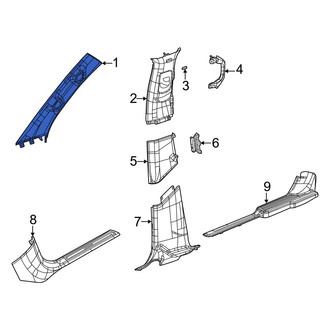 Jeep OE - Left Body A-Pillar Trim Panel