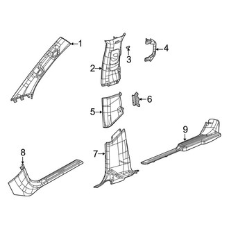 Jeep OE - Pillars, Rocker & Floor - Interior Trim