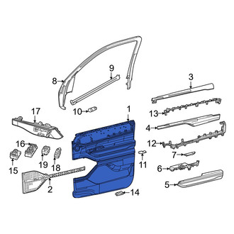 Jeep OE - Front Left Inner Door Interior Trim Panel