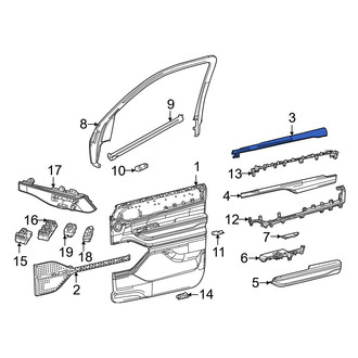Jeep OE - Front Left Door Trim Molding