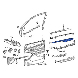 Jeep OE - Front Left Inner Door Applique