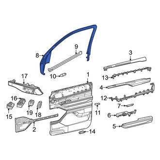 Jeep OE - Rear Right Door Window Molding