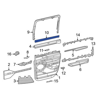 Jeep OE - Rear Right Door Window Molding