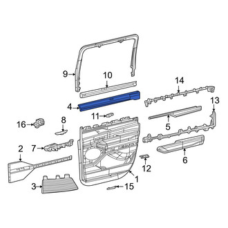 Jeep OE - Front Left Door Trim Molding
