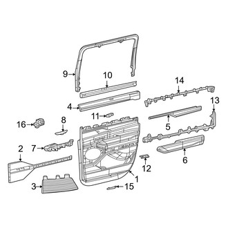 Jeep OE - Rear Door - Interior Trim