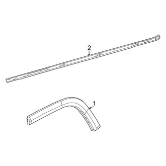 Jeep OE - Quarter Panel - Exterior Trim (Long Wheelbase), (Base / Carbide / Series II / Series III)