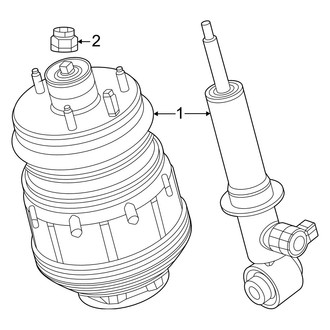 Jeep OE - Rear Suspension - Shocks & Components (With Air Suspension), (Series I / Series I Carbide / Series II / Series II Carbide / Series III / Series III Carbide)