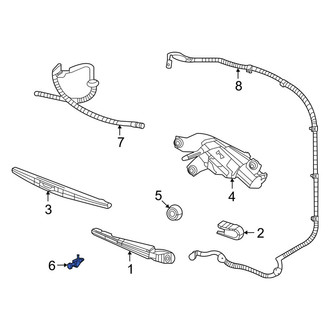 Jeep OE - Rear Back Glass Washer Nozzle