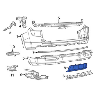 Jeep OE - Rear Bumper Cover Spacer Panel