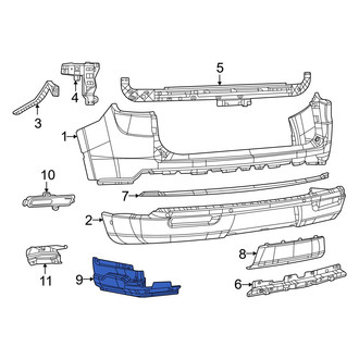 Jeep OE - Rear Left Bumper Cover Heat Shield