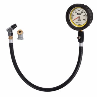 JOES Racing® - 0 to 30 psi Pro Dial Tire Pressure Gauge with Hold Valve