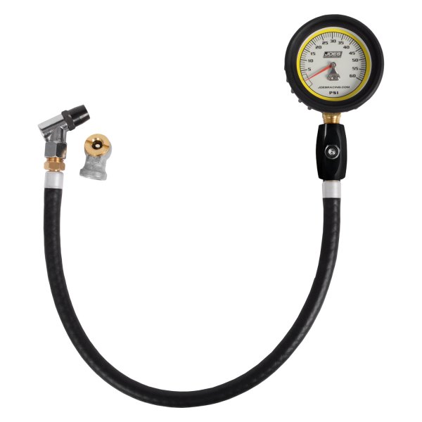 JOES Racing® - 0 to 60 psi Pro Dial Tire Pressure Gauge with Hold Valve