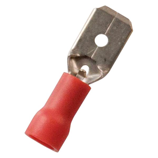 JT&T® - 0.250" 22/18 Gauge Vinyl Insulated Red Male Quick Disconnect Connectors