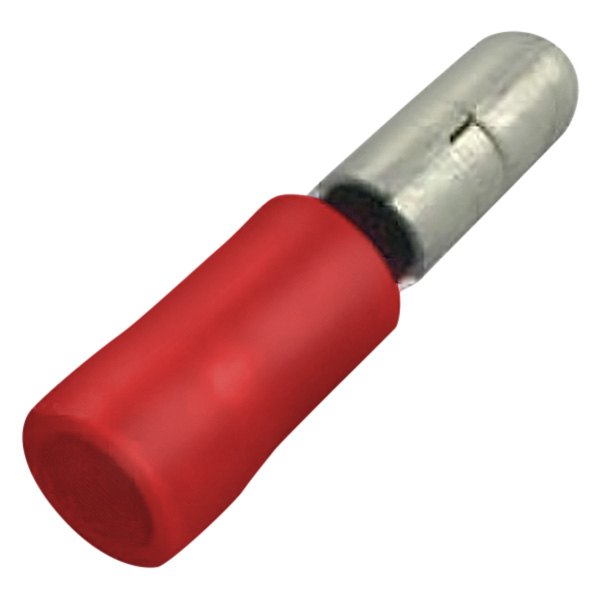 JT&T® - 0.157" 22/18 Gauge Vinyl Insulated Red Male Bullet Connectors