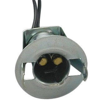 JT&T® - 2-Wire Double Contact Park/Stop/Tail and Turn Light Socket Pigtail with Spring Clip Mount