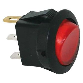 JT&T® - On/Off Illuminated Rocker Red Round Switch