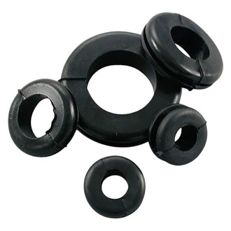 JT&T® - 21/32", 7/8", 1", 1-3/8" Black Grommets Assortment