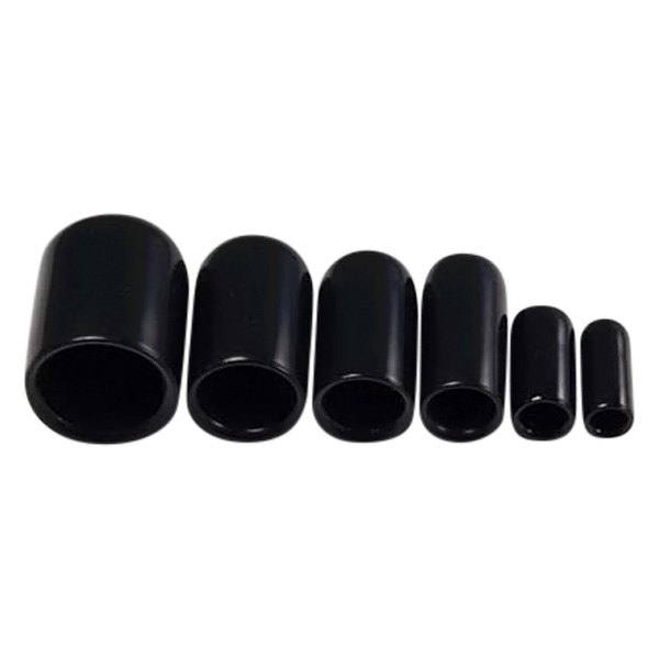 JT&T® - 1/8" to 1/2" Vinyl Insulated Black Vacuum Caps Assortment