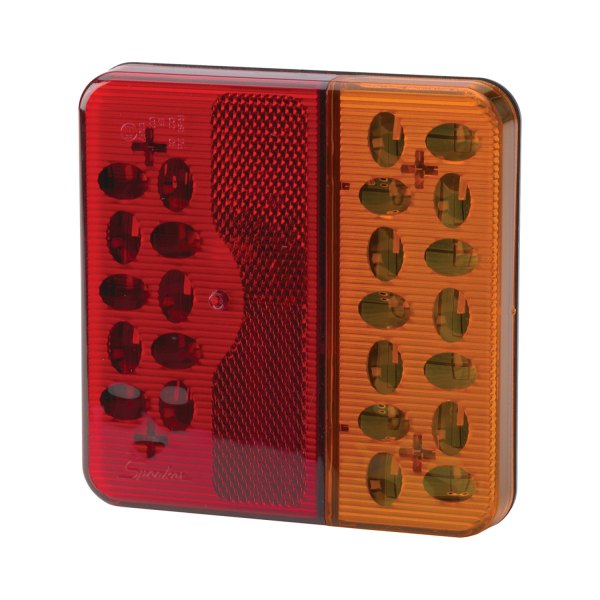 J.W. Speaker® - 223 Series 5" Square Rear Black/Red/Amber LED Turn Signal Light