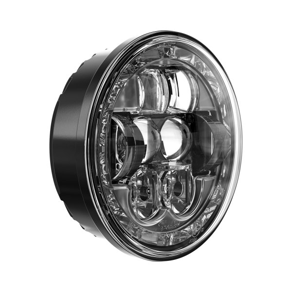 J.W. Speaker® - 8631 Evolution 5 3/4" Round Black Projector LED Headlight With Switchback Halo