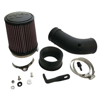 K&N® - 57i Series Generation II High-Density Polyethylene Black Cold Air Intake System with Red Filter and Intake Pipe
