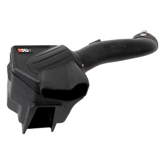 K&N® - 63 Series AirCharger® High-Density Polyethylene Black Cold Air Intake System with Red Filter