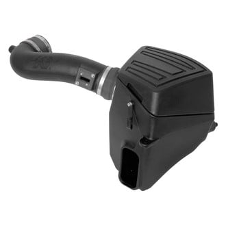 K&N® - 63 Series AirCharger® High-Density Polyethylene Black Air Intake System with Red Filter With Enclosed Airbox