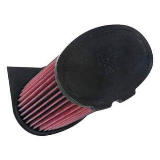 K&N® - E Series Round Straight Red Air Filter (4.938" (125 mm) H)