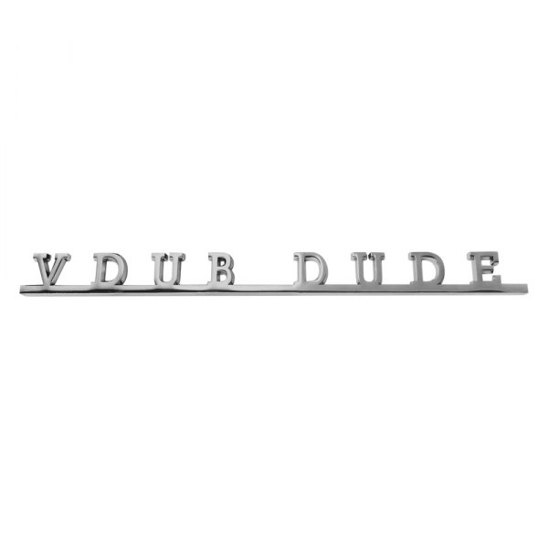 Kaferlab® - "Vdub Dude" Script Chrome Polished Emblem