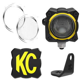 KC HiLiTES® - Flex Era™ 1 Series 3" 23W Square Spread Beam LED Light with Amber Backlight
