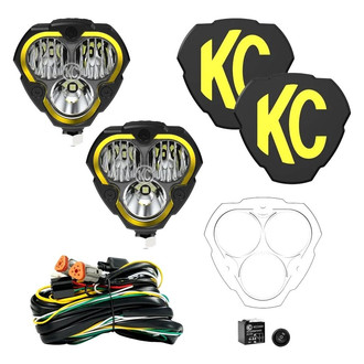 KC HiLiTES® 288 - Flex Era™ 3 Series 3.6" 2x60W Combo Beam LED Lights with Amber Backlight