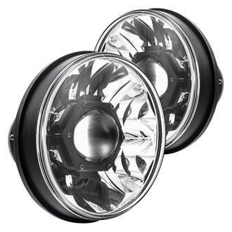 KC HiLiTES® - 7" Round Chrome Gravity Pro Projector LED Headlights (H6024)