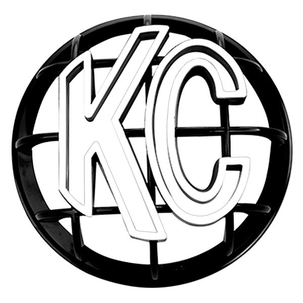 KC HiLiTES® - 5" Round Black ABS Light Grille with White KC Logo for Apollo™