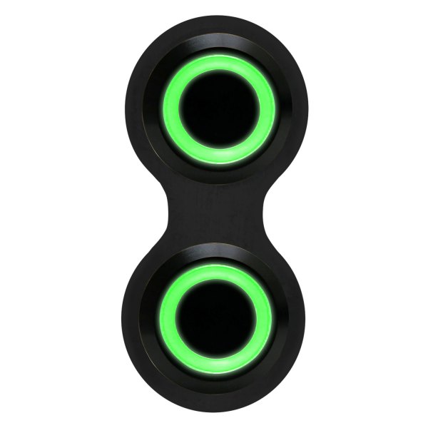  Keep It Clean® - Retro Black Anodized Green LED Switch