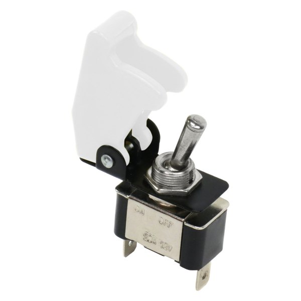  Keep It Clean® - Race Toggle White Switch with Safety Cover
