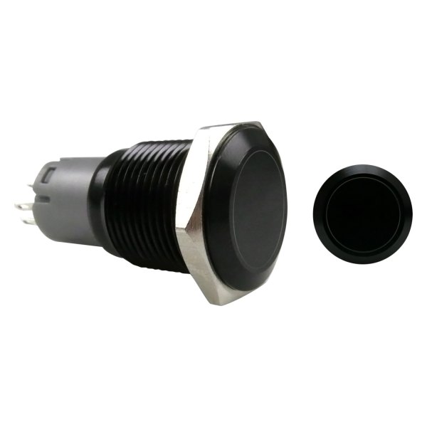  Keep It Clean® - 16 mm Black Anodized Momentary Switch Button
