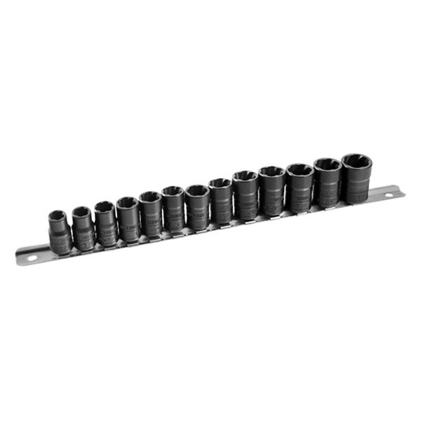 Ken-Tool® - 13-piece Twist Socket Set with Organizer Bar
