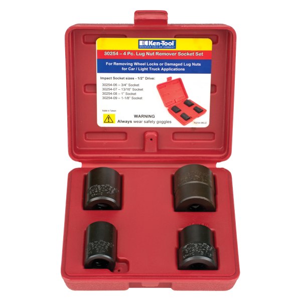 Ken-Tool® - 4-piece Lug Nut Remover Socket Set