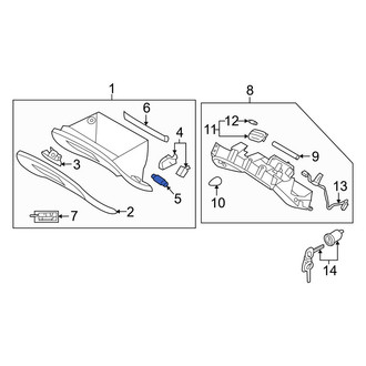 Kia OE - Front Glove Box Door Hinge Pin