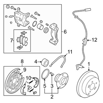 Kia OE - Rear Suspension - Brake Components (AWD)