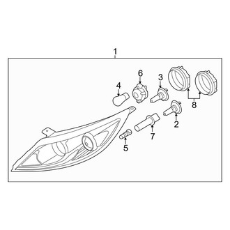 Kia OE - Front Lamps - Headlamp Components (W/O HID Lamps)