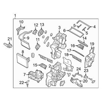 Kia OE - Air Conditioner & Heater - Evaporator & Heater Components
