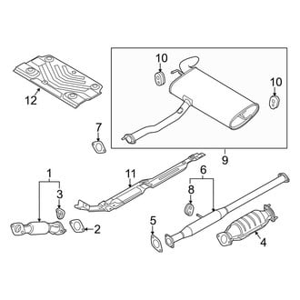 Kia OE - Exhaust System - Exhaust Components (US Parts, California Emission), (2.4L)