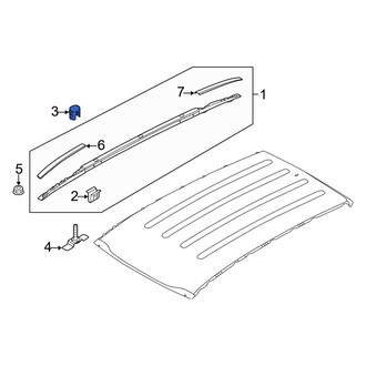 Kia OE - Roof Luggage Carrier Side Rail Cap