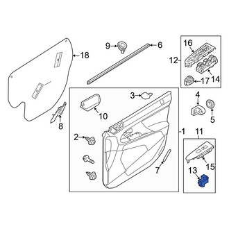 Kia OE - Front Right Door Lock Switch